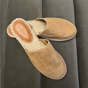 Gap Tan Suede Espadrille Mules